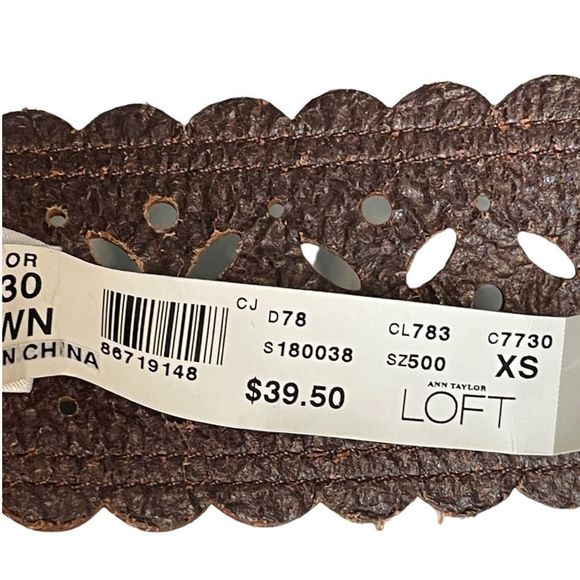 Beautiful Leather Belt with Laser Cut Pattern - Picture 8 of 9